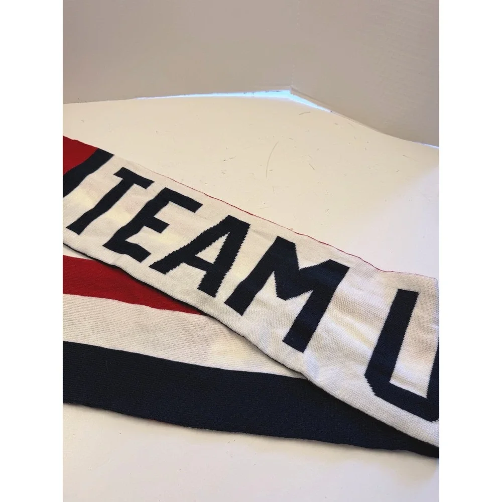 Fanatics Team USA Olympic Scarf and Mittens Set Red White Blue Winter Knit New